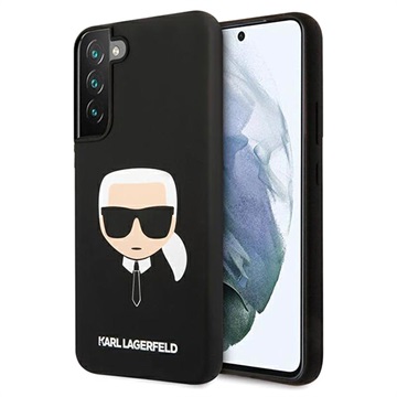 Karl Lagerfeld Karl Head Samsung Galaxy S22+ 5G siliconen hoesje - zwart