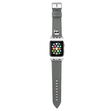 Karl Lagerfeld Karl Head Apple Watch 8/SE (2022)/7/SE/6/5/4/3/2/1 Band - 41mm/40mm/38mm - Zilver