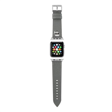 Karl Lagerfeld Karl Head Apple Watch Ultra/8/SE (2022)/7/SE/6/5/4/3/2/1 Band - 49mm/45mm/44mm/42mm - Zilver