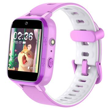 Waterbestendige Smartwatch Y90 Pro met Dubbele Camera voor Kinderen - Paars