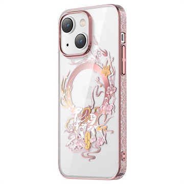 Kingxbar Myth Series iPhone 14 Hoesje - Roze hert