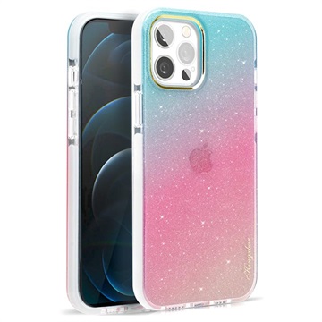 Kingxbar Ombre Series iPhone 13 Pro Case - Roze / Blauw