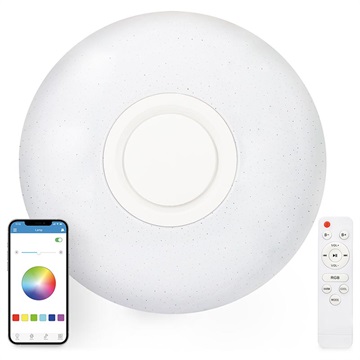 Ksix Rainbow RGB-plafondlamp met Bluetooth-luidspreker - 30W, 40cm