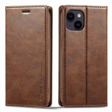 LC.IMEEKE iPhone 14 Wallet Case met RFID - Bruin