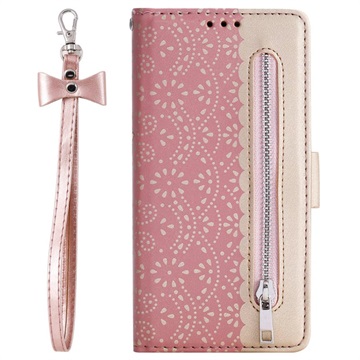 Samsung Galaxy Note10 Wallet Case met Kantpatroon - Roze