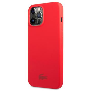 Lacoste iPhone 13 Pro Max vloeibare siliconen hoes - rood