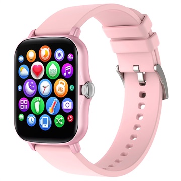 Lemfo Y20 Waterdichte Smartwatch met Hartslag - Roze