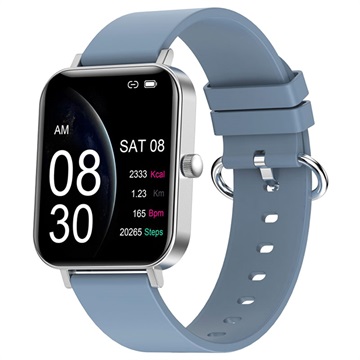 Lemonda Smart CF82 Waterdichte Smartwatch met Hartslag - Blauw / Zilver