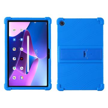 Lenovo Tab M10 Plus Gen 3 Silicone hoesje met kickstand - Blauw