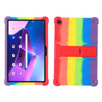 Lenovo Tab M10 Plus Gen 3 Silicone Hoesje met Kickstand - Kleurrijk