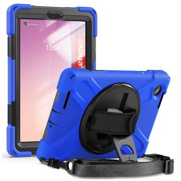 Lenovo Tab M8 Gen 4 Heavy Duty 360 Case met Draagriem - Blauw