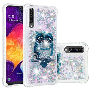 Liquid Glitter Samsung Galaxy A50 TPU Hoesje - Uil