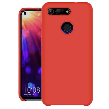 Honor View 20 vloeibare siliconen hoes - rood