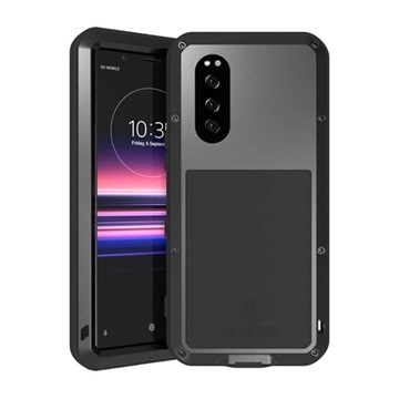 Love Mei Krachtige Sony Xperia 5 Hybrid Case - Zwart