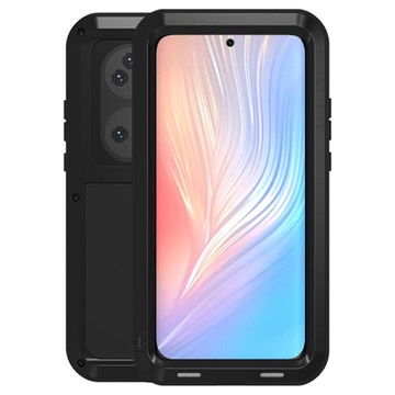 Love Mei Powerful Huawei P50 Pro Hybrid Case - Zwart