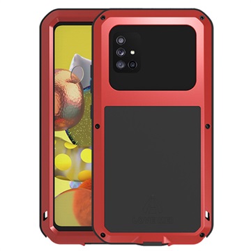 Love Mei Krachtige Samsung Galaxy A71 5G Hybrid Case - Rood