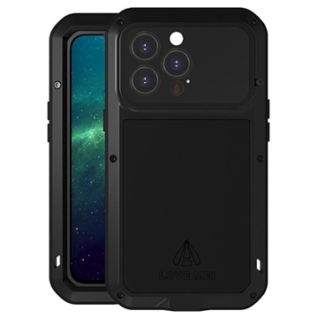 Love Mei Krachtige iPhone 13 Pro Hybrid Case - Zwart