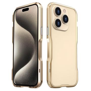 Luphie Safe Lock iPhone 15 Pro Max Metalen Bumper - Goud