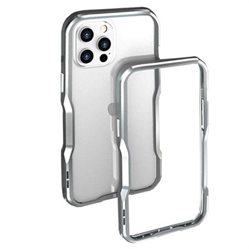 Luphie iPhone 12 Pro Max Metalen Bumper - Zilver