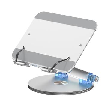 M12 aluminium boek leesstandaard Desktop opvouwbare laptopstandaard draagbare 360 graden roterende boekenhouder