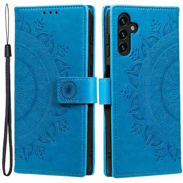 Samsung Galaxy A54 5G Mandala Series Wallet Case - Blauw