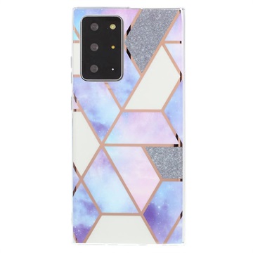 Marmeren patroon IMD Samsung Galaxy Note20 Ultra TPU-hoesje - kleurrijk