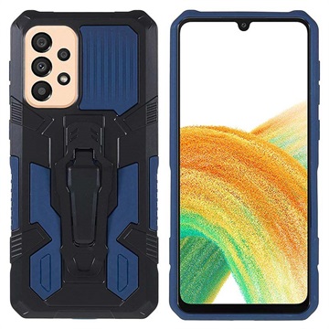 MechWarrior Project Samsung Galaxy A33 5G Hybrid Cover - Blauw / Zwart