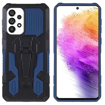 MechWarrior Project Samsung Galaxy A73 5G Hybrid Case - Blauw / Zwart