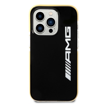 Mercedes-AMG Back Case PC/TPE - Apple iPhone 14 Pro (6.1") - Zwart/Geel