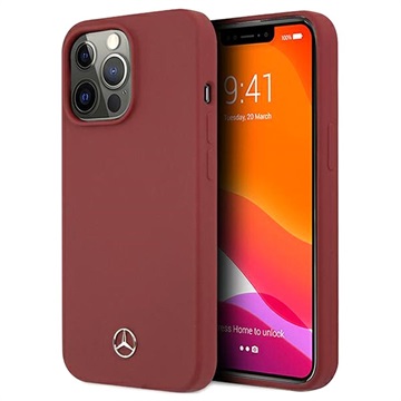 Mercedes-Benz Silicone Line iPhone 13 Pro Max Case - Rood