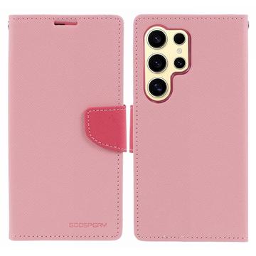 Mercury Goospery Fancy Diary Samsung Galaxy S24 Ultra Portemonnee Hoesje - Roze