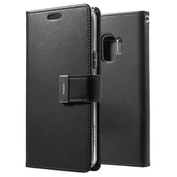 Samsung Galaxy S9 Mercury Rich Diary Portemonnee Hoesje - Zwart