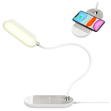 Momax Q.Led Flex bureaulamp met draadloze oplader - wit