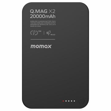 Momax Q.Mag X2 20000mAh Magnetische Draadloze Power Bank - Zwart