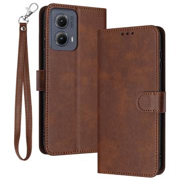 Motorola Edge (2024) Wallet Case met Magnetische Sluiting - Bruin