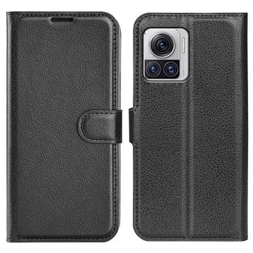 Motorola Edge 30 Ultra Wallet Case met Magnetische Sluiting - Zwart