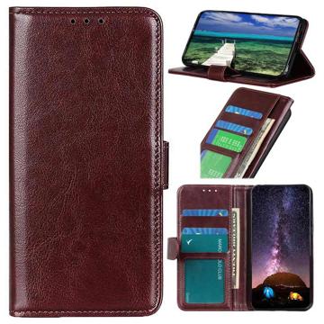 Motorola Moto E32 Wallet Case met Magnetische Sluiting - Bruin