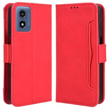 Motorola Moto G Play (2024) Cardholder Series Portemonnee Hoesje - Rood