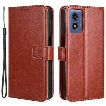 Motorola Moto G Play (2024) Wallet Case met Magnetische Sluiting - Bruin