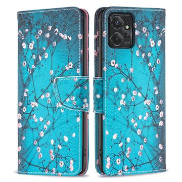 Motorola Moto G Power (2024) Wonder Series Portemonnee Hoesje - Witte Bloemen