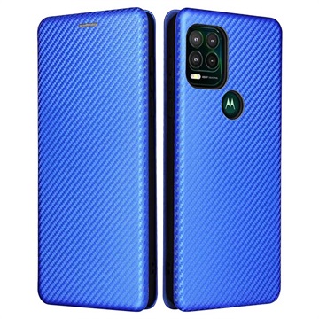 Motorola Moto G Stylus 5G Flip Case - Koolstofvezel - Blauw