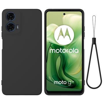 Motorola Moto G24 Power Liquid Siliconen Hoesje - Zwart