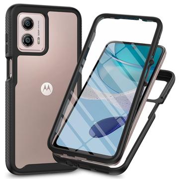 Motorola Moto G53 360 Protection Series Hoesje - Zwart / Doorzichtig