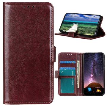 Motorola Moto G72 Wallet Case met Magnetische Sluiting - Bruin