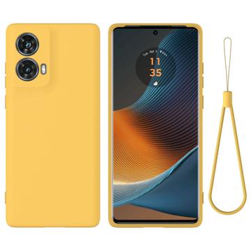 Motorola Moto G85 Liquid Siliconen Hoesje - Geel