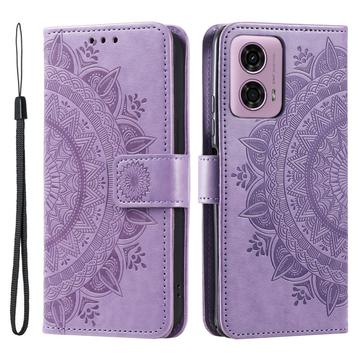 Motorola Moto G85 Mandala Series Portemonnee-hoesje - Paars