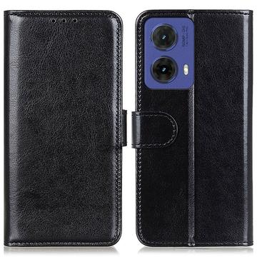 Motorola Moto G85 Portemonnee Hoesje met Magnetische Sluiting - Zwart