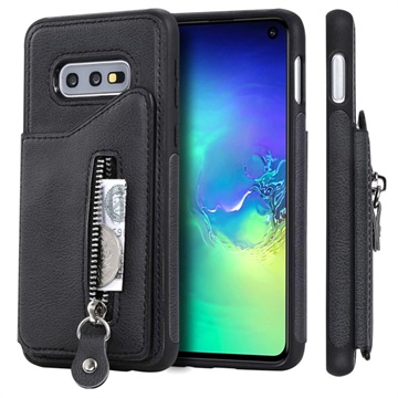 Samsung Galaxy S10e Multifunctionele TPU Case met Standaard - Zwart