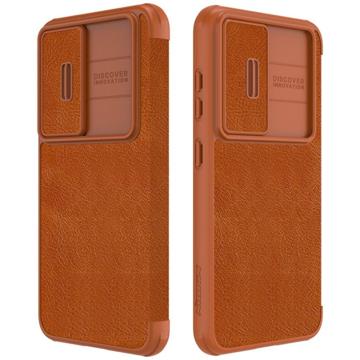 Nillkin Qin Pro Samsung Galaxy S23 5G Flip Case - Bruin