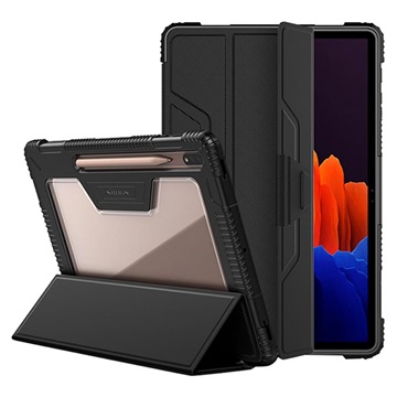 Nillkin Bumper Samsung Galaxy Tab S7+ Smart Folio Cover - Zwart